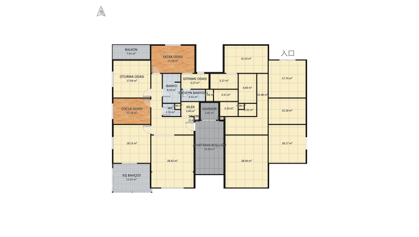 3+1 deneme floor plan 324.44