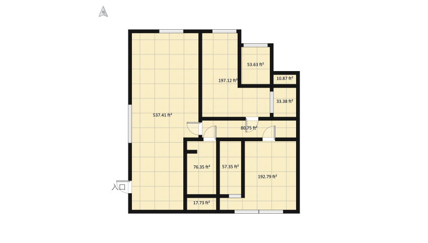A02 Modern apartment at  Milan floor plan 133.96