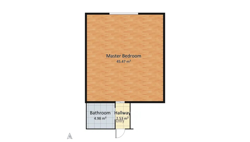 Double dorm room floor plan 52.98