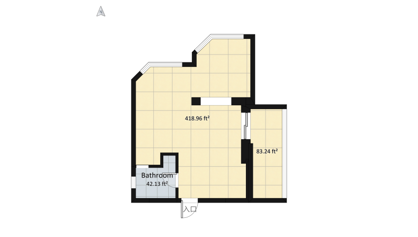 7 Delicate Industrial Style Studio floor plan 58.84