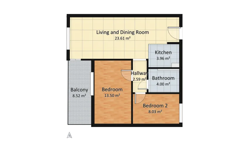 Cozy Scandi floor plan 64.21