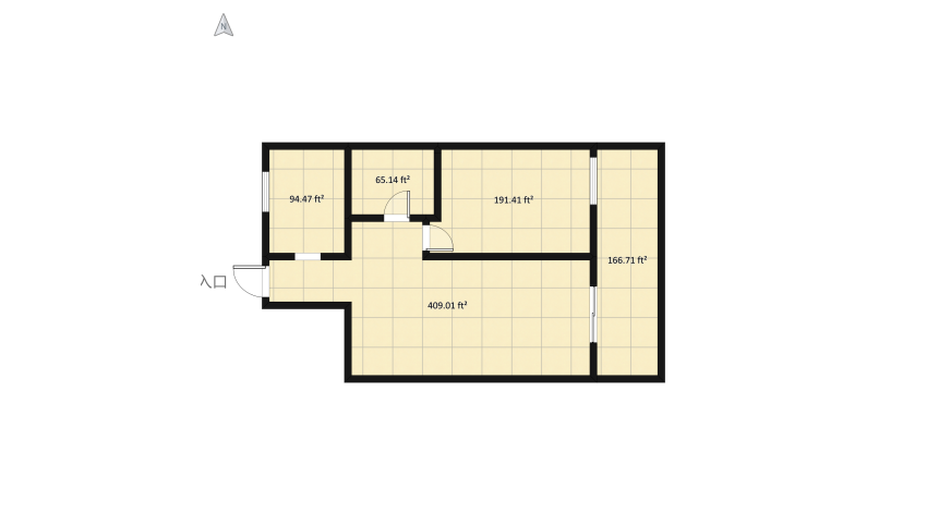 Apartamento 1 dormitorio en centro de la ciudad  floor plan 97.28