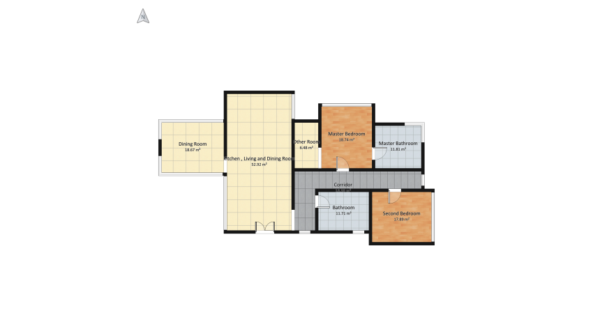 petite house T2 floor plan 175.06