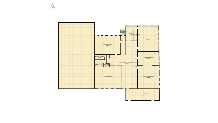 Azure Business School  + Co-living  floor plan 1736.17