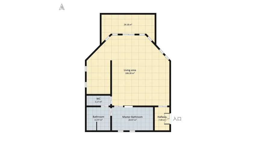 Black&White Modern apartment floor plan 192.34