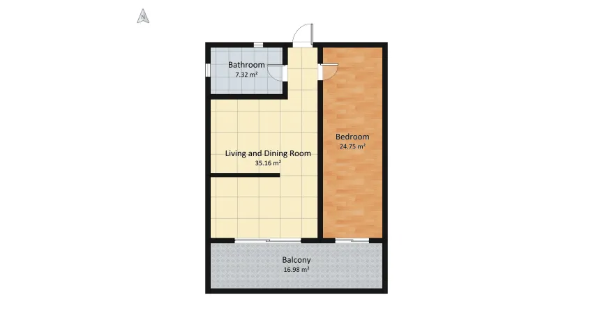 City small apartment floor plan 94.95