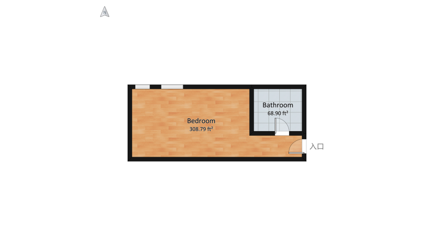 Bedroom floor plan 39.63