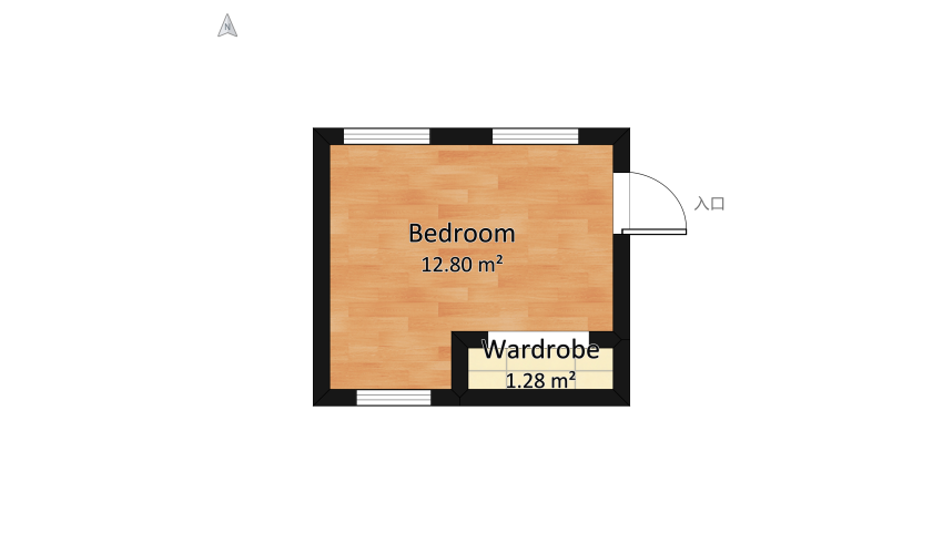 Just a bedroom floor plan 16.71