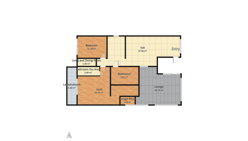 ap_calvin_banheiro p e 3 quartos floor plan 123.94