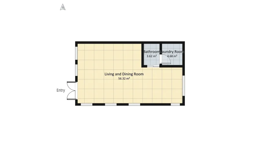 A vacation rental floor plan 141.66