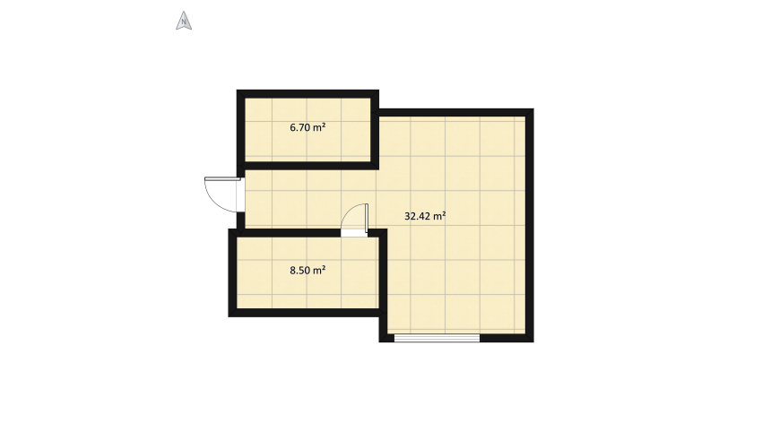 Naomi’s bedroom floor plan 53.98