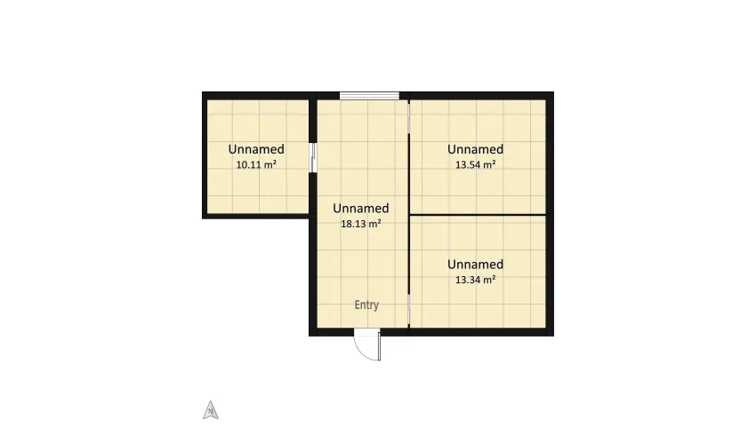 Double dorm room floor plan 54.69