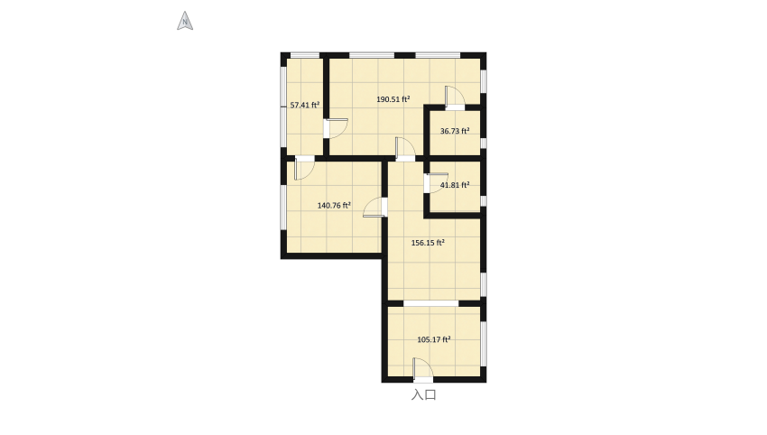 Apartment floor plan 78.89