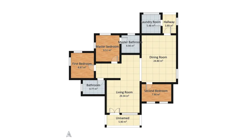 3 Bedroom Home floor plan 104.89
