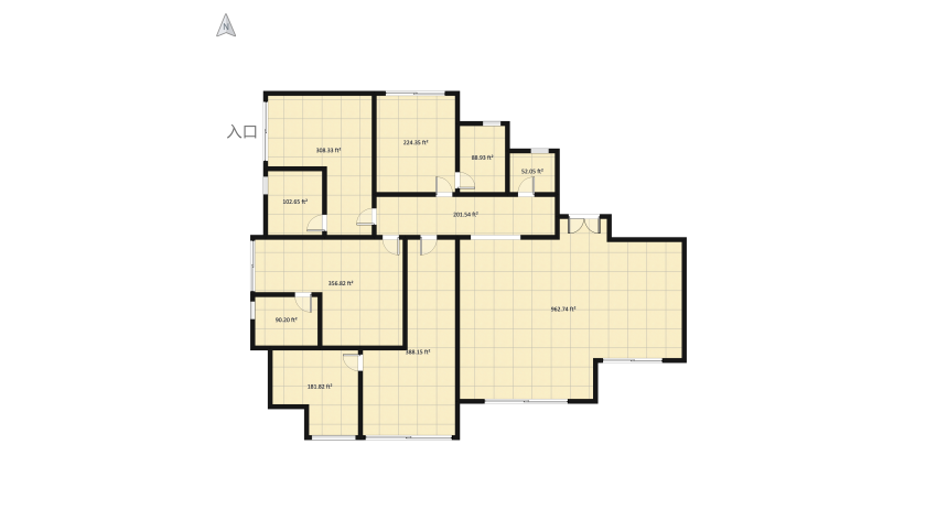 pent house floor plan 302.76