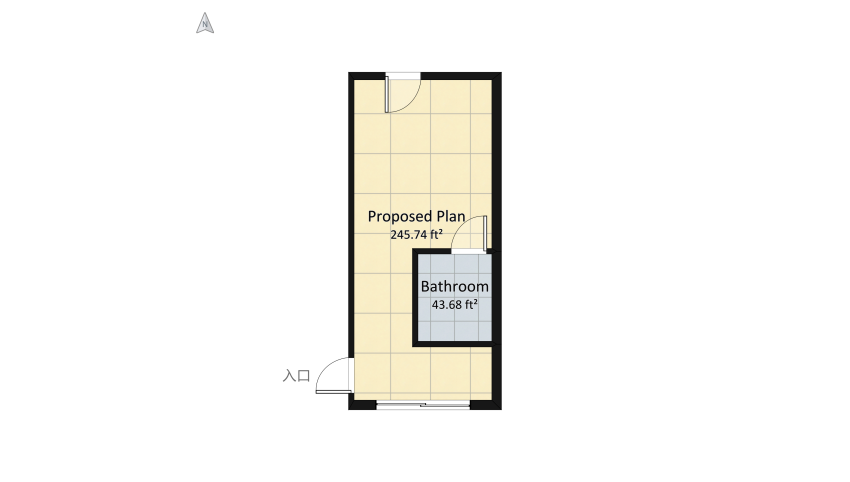 1411 Westport Unit Bathroom Proposed floor plan 30.05