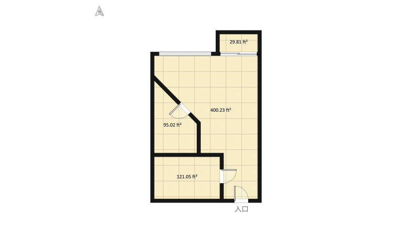 Small Apartment floor plan 67.35