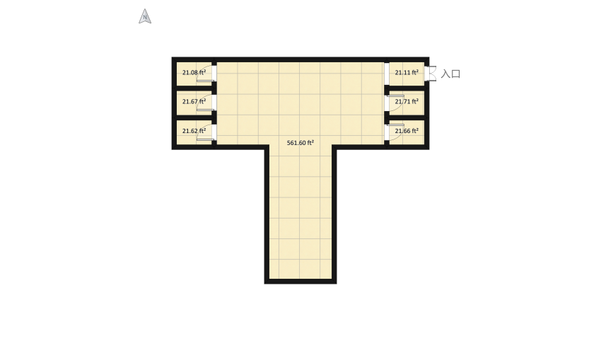 #T-ShapedContest-Ladies room floor plan 73.16