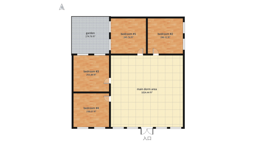 dorm floor plan 227.94