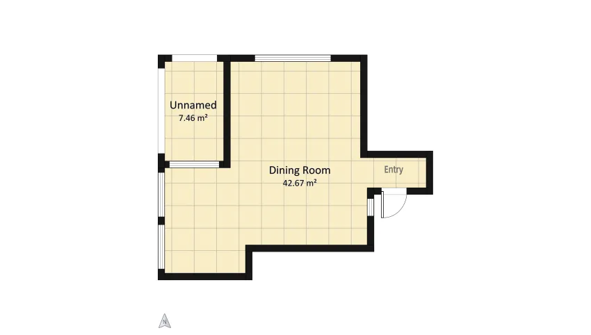 Гостиная-столовая floor plan 50.13