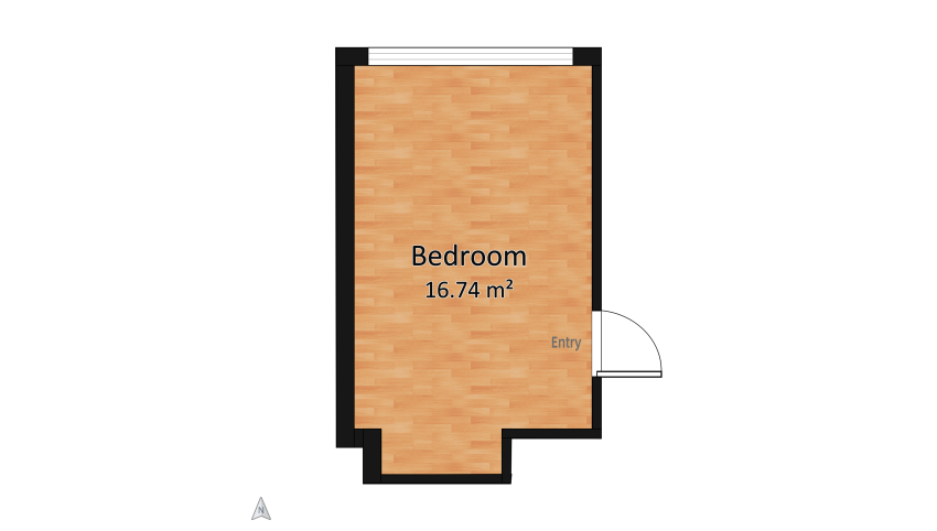 Bedroom in Moscow floor plan 16.74