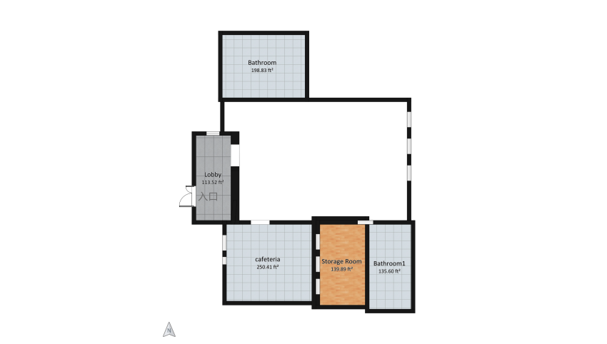 Room 2- Bold Colors and Geometry floor plan 77.88