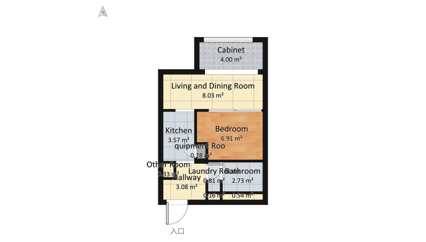 Apartment area 32 sq.m floor plan 36.67