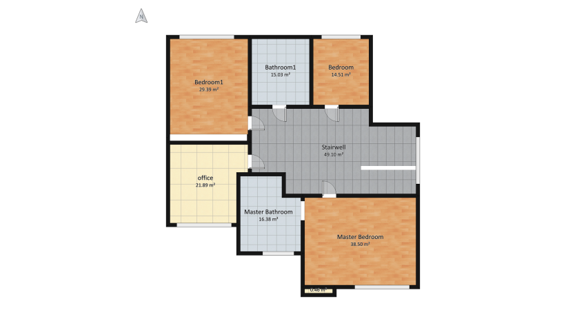 Modern and Minimal House. floor plan 412.73