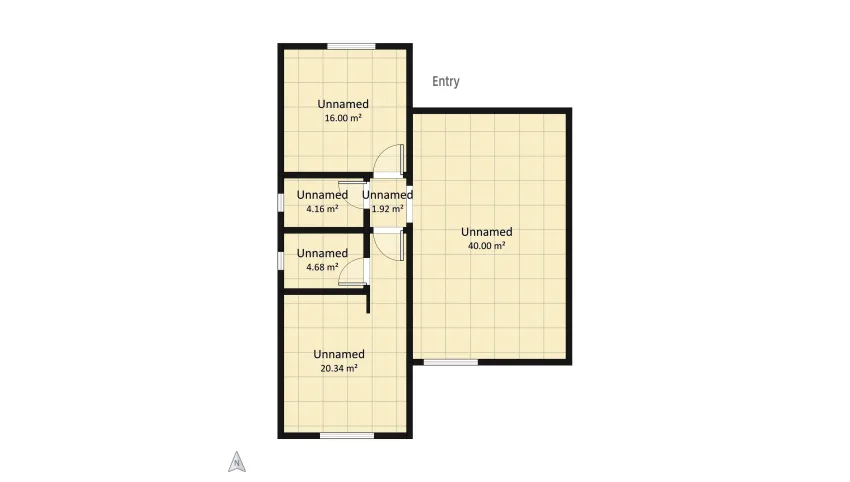Hotel suite floor plan 87.1
