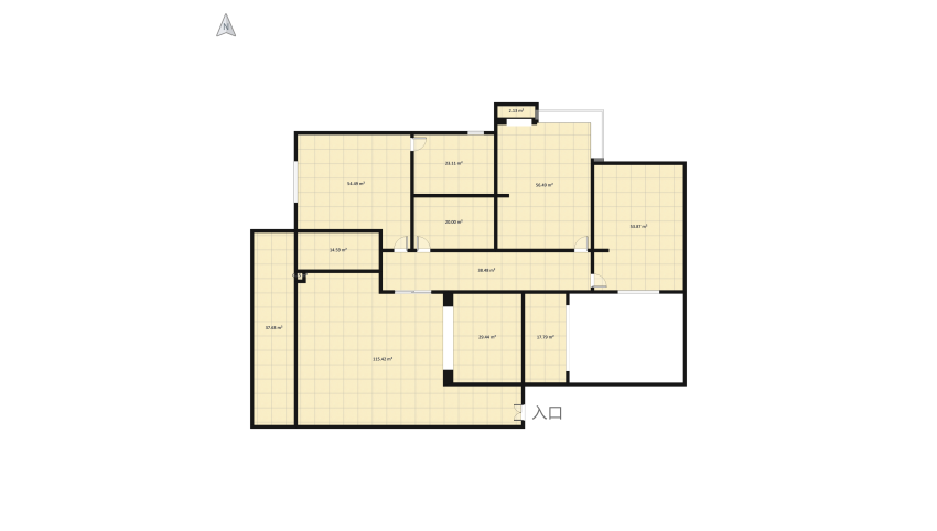 Apartamento  floor plan 558.74