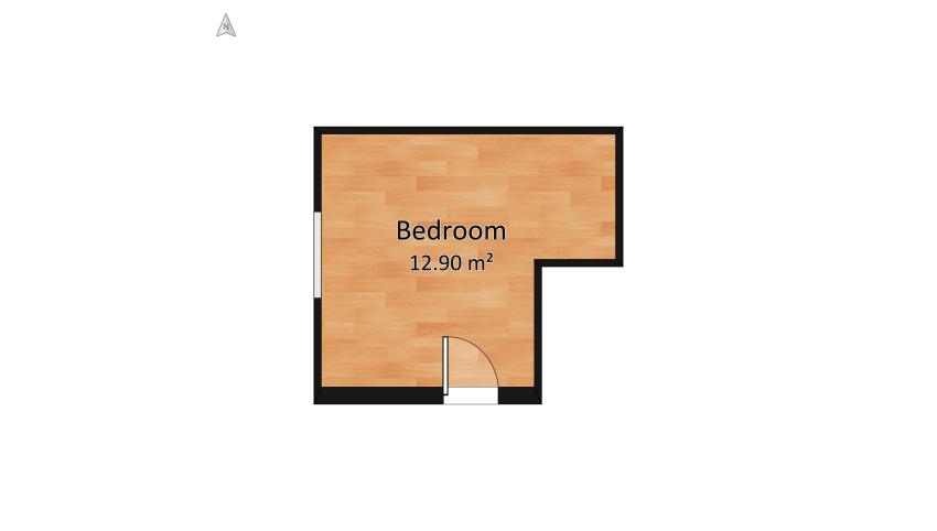 Alice's bedroom floor plan 13.91