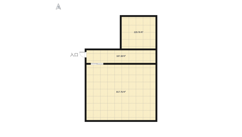 Apartment Dining/Living/kitchen A1.2 floor plan 100.47