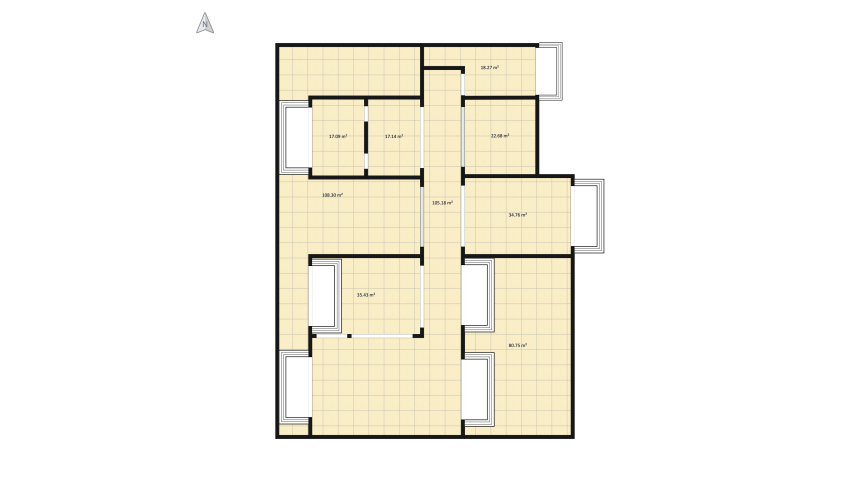 City Apartment floor plan 477.39