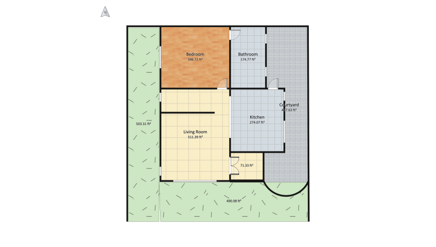 One Bedroom House floor plan 270.41