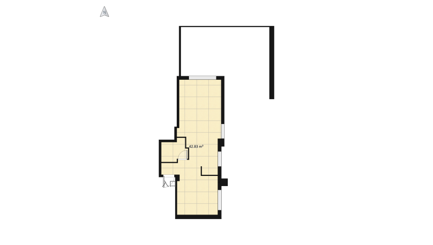 Room 1- Classic Black and White floor plan 47.79