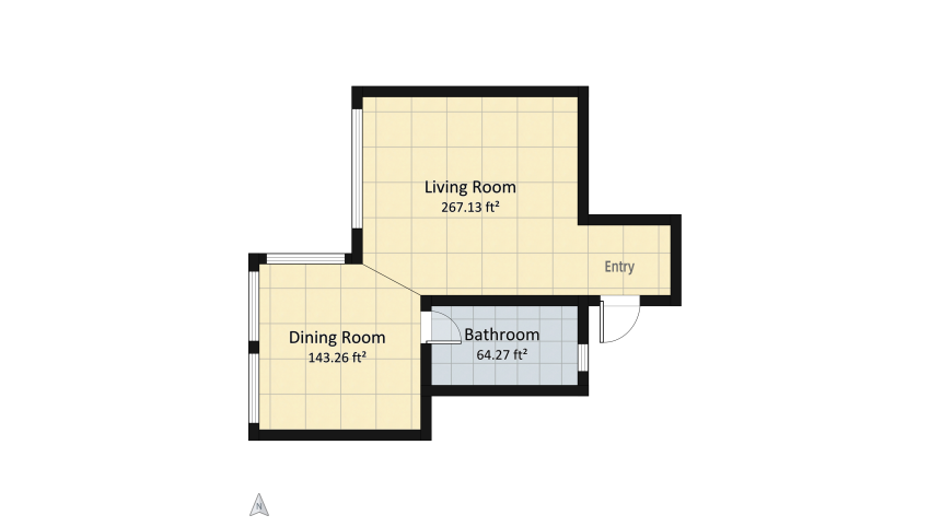 Modern Apartment Room floor plan 42.49
