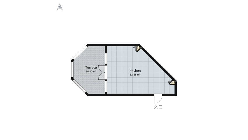  #KitchenContest-Black&Pink floor plan 54.48