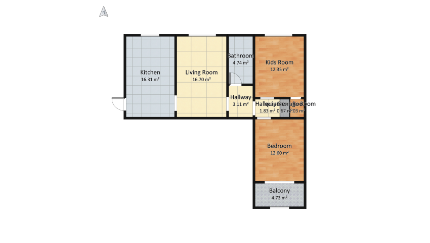 Robert's home floor plan 81.68