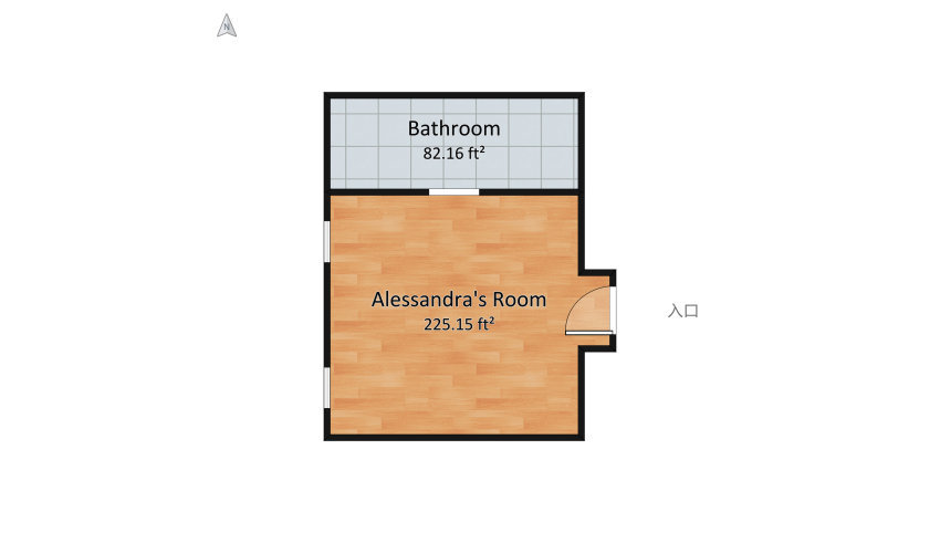 Modern Bohemian Teen Room floor plan 30.37