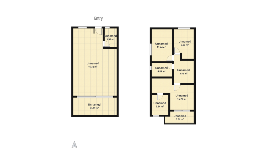 Casa moderna - 3 dormitorios floor plan 124.74