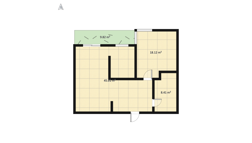 Boho flat floor plan 90.1