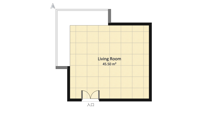 living room  floor plan 48.8