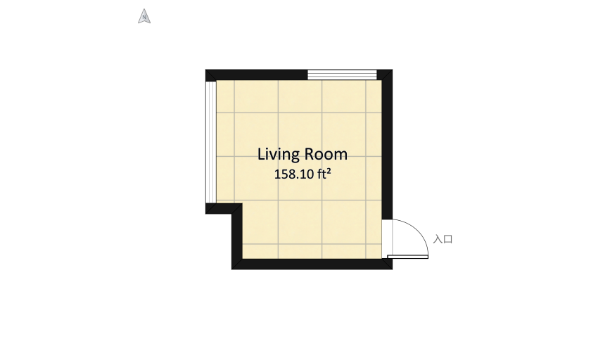 Modern day living room floor plan 16.64