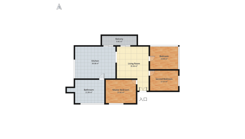 modern apartment floor plan 182.74
