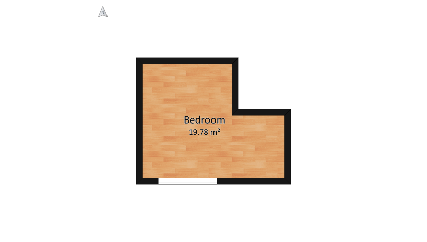 Simple Room floor plan 22.2