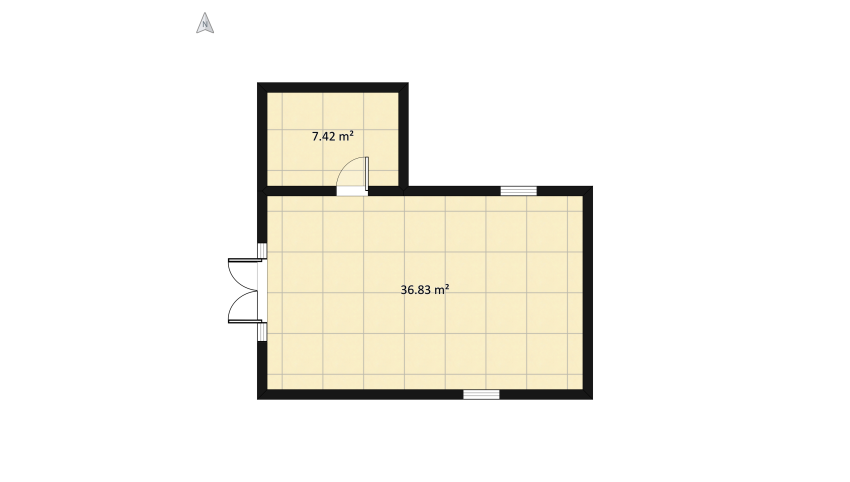 Small home with loft floor plan 48.69