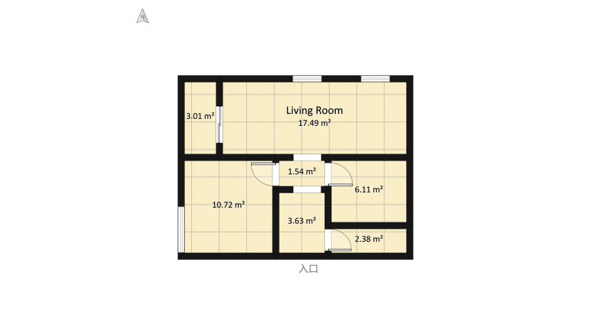 Apartment_N.02 floor plan 53.6