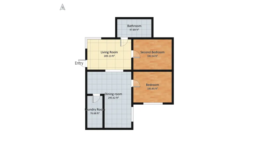 Grade 9 1100 sq foot design apartment floor plan 109.63