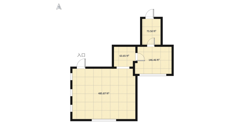 Bathroom and Bedroom floor plan 79.27