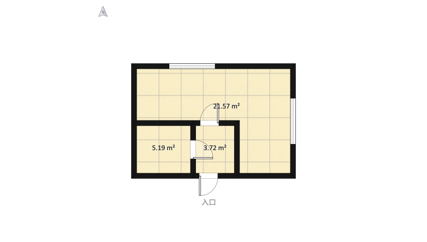 Small and cozy flat floor plan 35.47